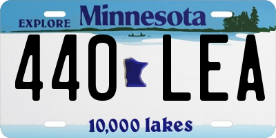 MN license plate 440LEA