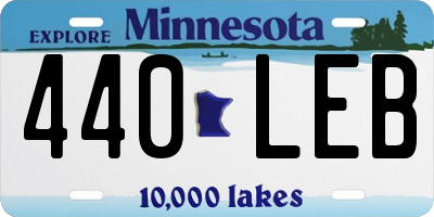 MN license plate 440LEB