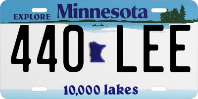 MN license plate 440LEE