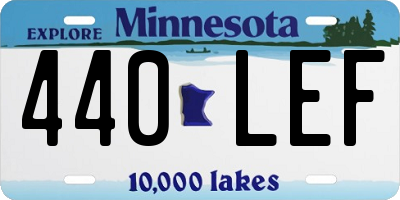 MN license plate 440LEF