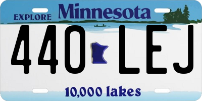 MN license plate 440LEJ