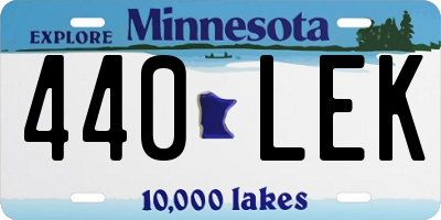 MN license plate 440LEK