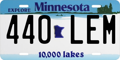 MN license plate 440LEM
