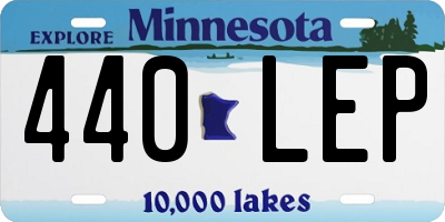 MN license plate 440LEP