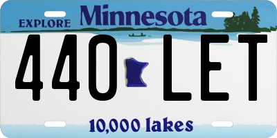 MN license plate 440LET