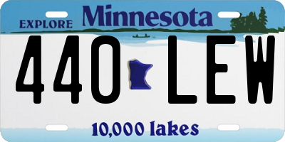 MN license plate 440LEW