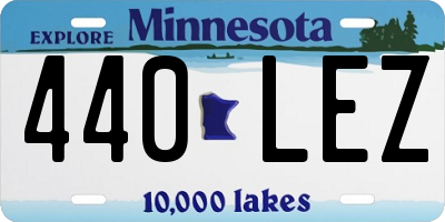 MN license plate 440LEZ