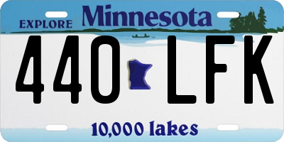 MN license plate 440LFK