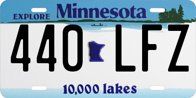 MN license plate 440LFZ