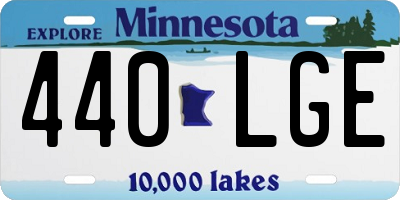 MN license plate 440LGE