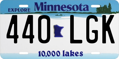 MN license plate 440LGK