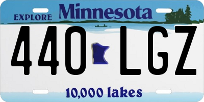 MN license plate 440LGZ