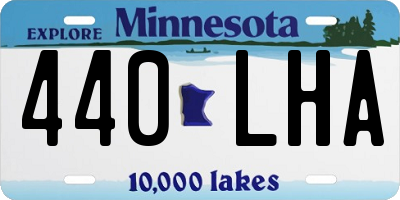 MN license plate 440LHA