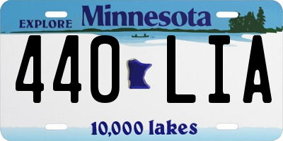 MN license plate 440LIA