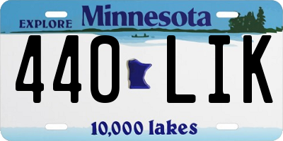 MN license plate 440LIK