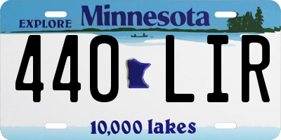 MN license plate 440LIR