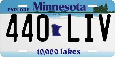 MN license plate 440LIV