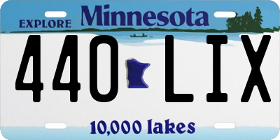 MN license plate 440LIX