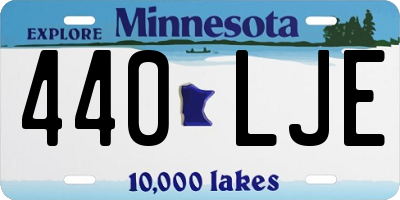 MN license plate 440LJE