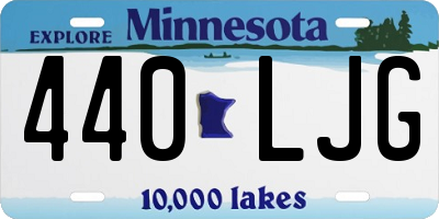 MN license plate 440LJG