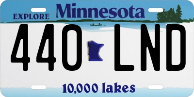 MN license plate 440LND