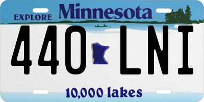 MN license plate 440LNI