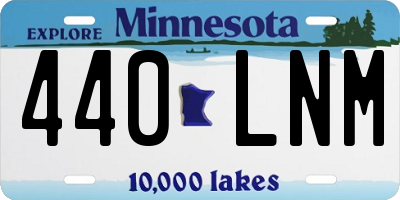 MN license plate 440LNM