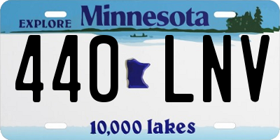 MN license plate 440LNV