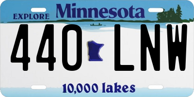 MN license plate 440LNW