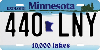 MN license plate 440LNY
