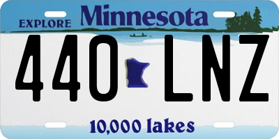 MN license plate 440LNZ