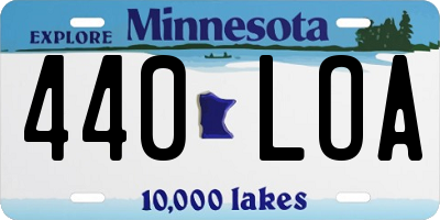 MN license plate 440LOA