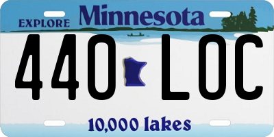 MN license plate 440LOC