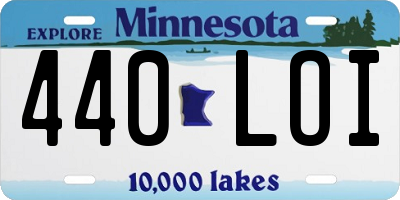 MN license plate 440LOI