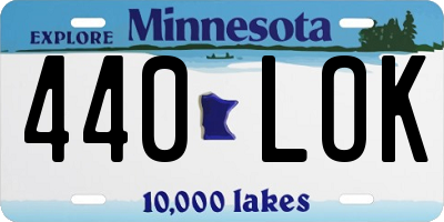 MN license plate 440LOK