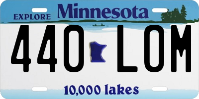 MN license plate 440LOM