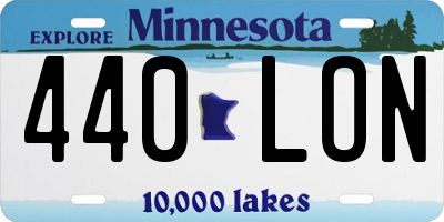 MN license plate 440LON