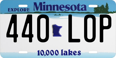 MN license plate 440LOP