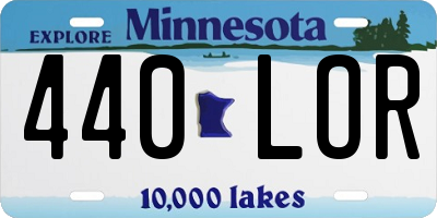 MN license plate 440LOR