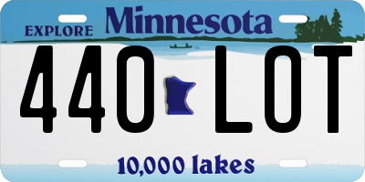 MN license plate 440LOT