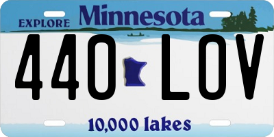 MN license plate 440LOV