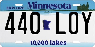 MN license plate 440LOY