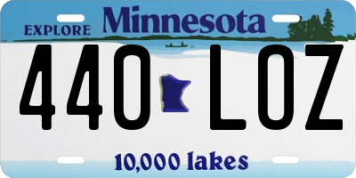 MN license plate 440LOZ