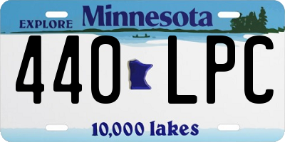 MN license plate 440LPC