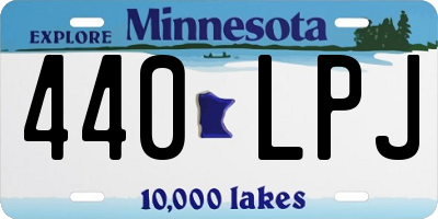 MN license plate 440LPJ