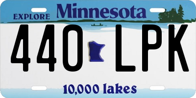 MN license plate 440LPK