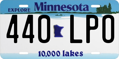 MN license plate 440LPO