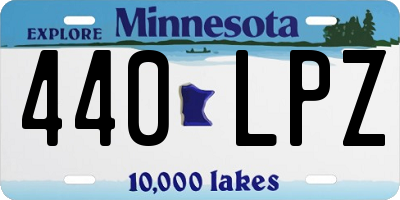 MN license plate 440LPZ