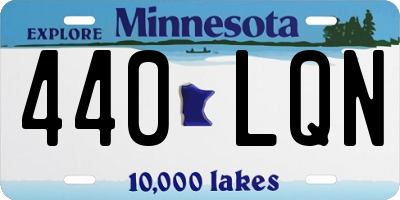 MN license plate 440LQN