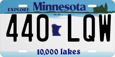 MN license plate 440LQW